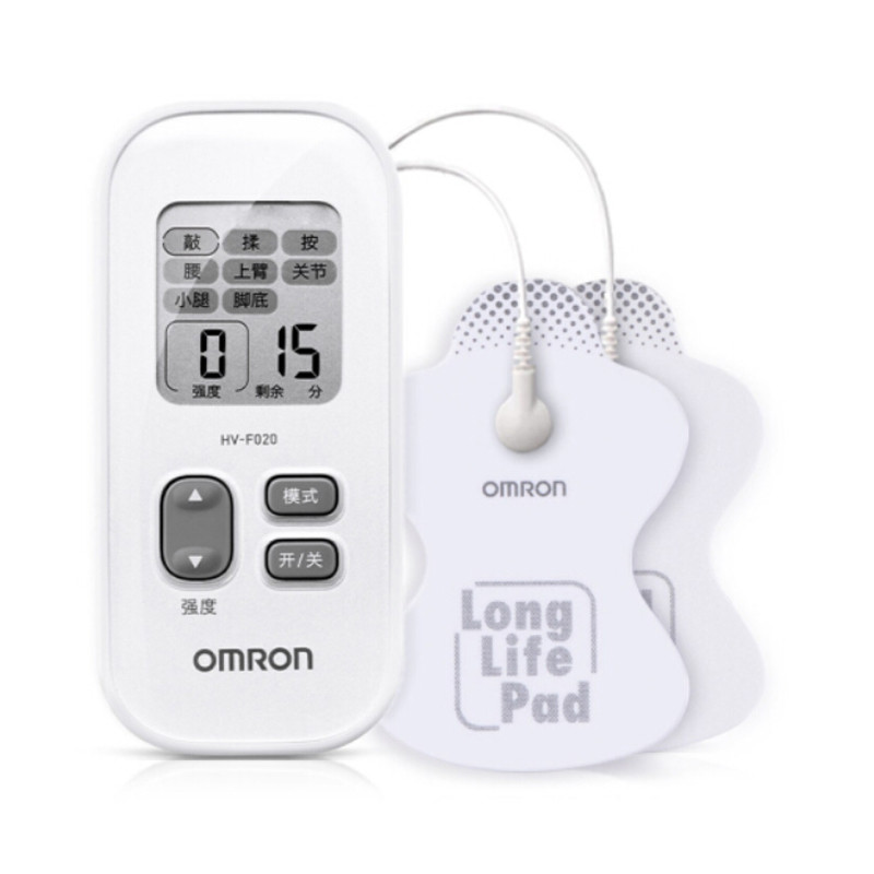 欧姆龙（OMRON）按摩仪舒缓疼痛便携式低周波颈椎腰部腿部按摩器 HV-F021白色