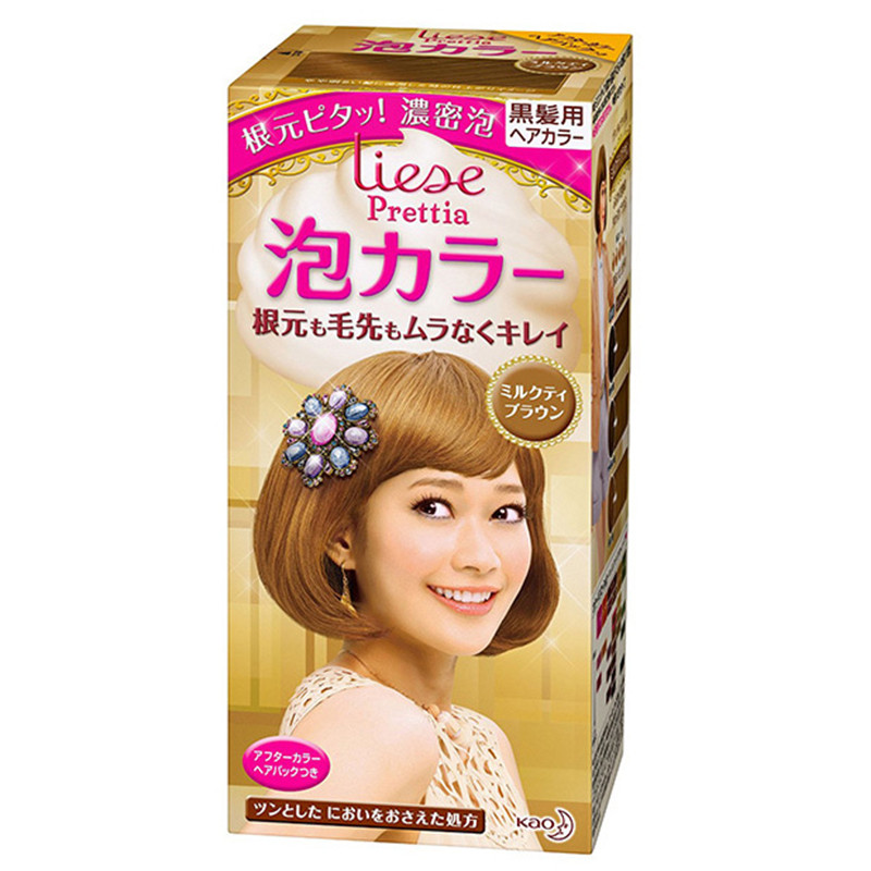Kao 花王旗下 Liese 莉婕 泡沫染发膏 奶茶棕 108毫升