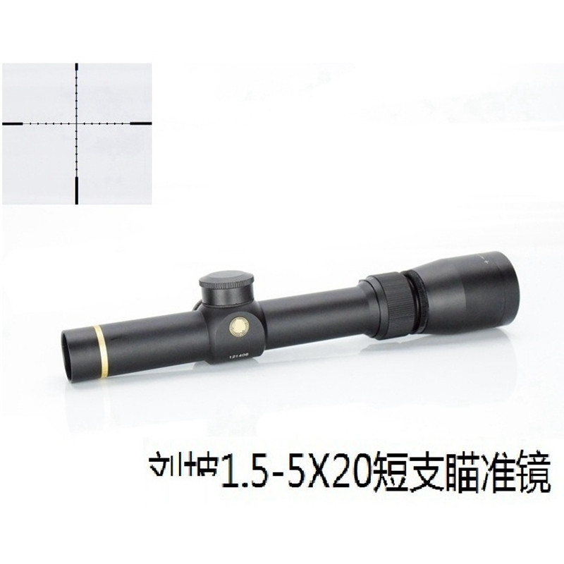 刘坡VX1.5-5x20短瞄大视野光学高抗震高清晰板球ED秃子寻鸟镜望远镜瞄准器狙击瞄准 20MM皮轨低宽
