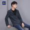 HLA/海澜之家连帽休闲夹克2018秋季新品舒适透气外套男 185/100A/XXL 藏青M4