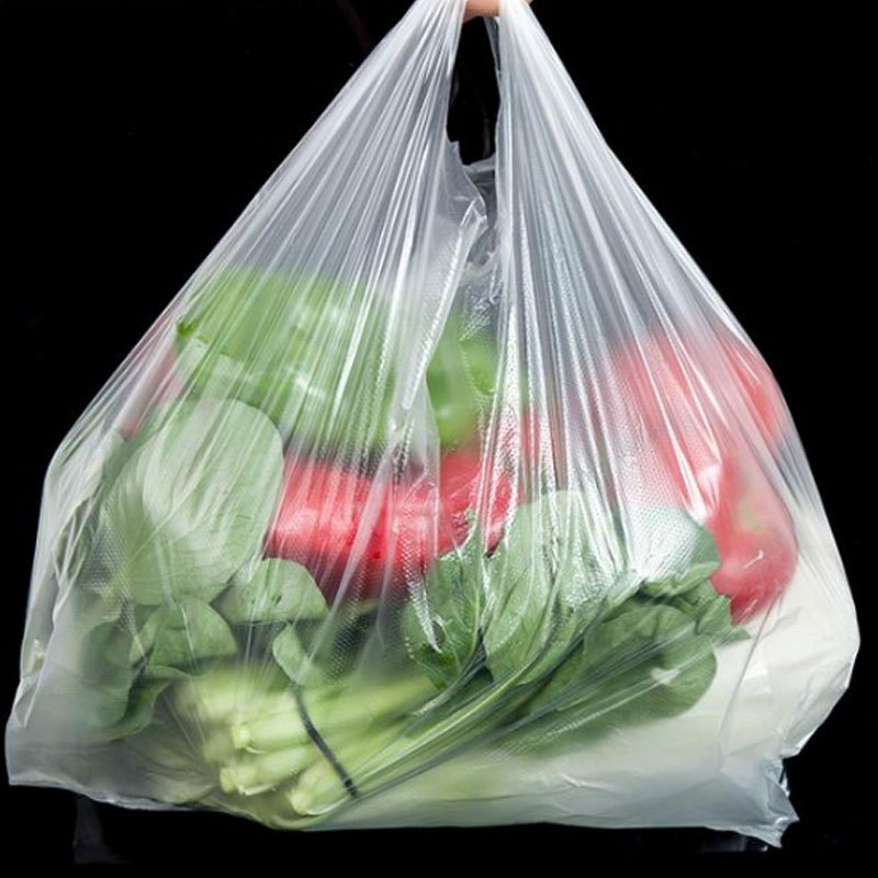 家用加厚白色背心袋塑料袋透明食品袋外卖袋方便袋马夹购物袋生活日用收纳用品收纳包 40*60【中厚款】1斤装白色