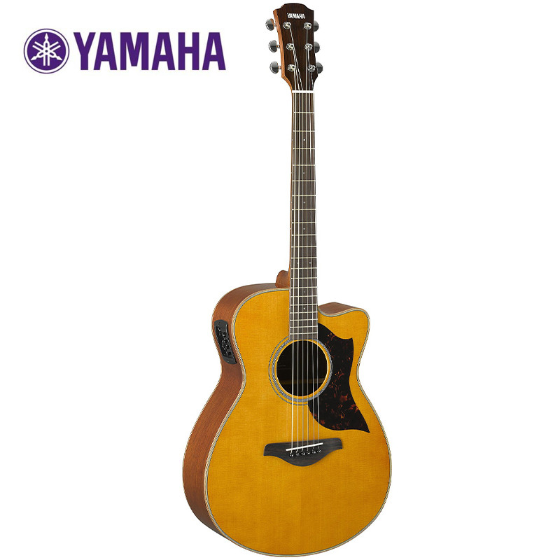 雅马哈Yamaha A1M/AC1M /A1R/AC1R 41寸单板缺角电箱民谣木吉他 AC1MVN-单板-复古色（电箱款）