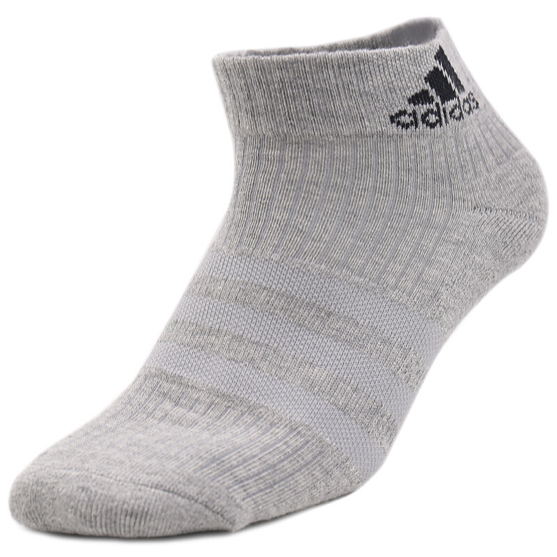 Adidas阿迪达斯夏男袜女袜低帮短筒针织透气跑步运动袜子AA2293 灰色 35-38