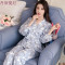 和服睡衣女春秋季花朵长袖纯棉两件套装韩版清新学生大码冬家居服_7 关注店铺送小礼物 FZ#665粉色狮子（送眼罩）