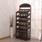 欧式红酒架家用个性创意客厅酒柜现代简约葡萄酒展示架落地酒瓶架 64瓶酒红色A款