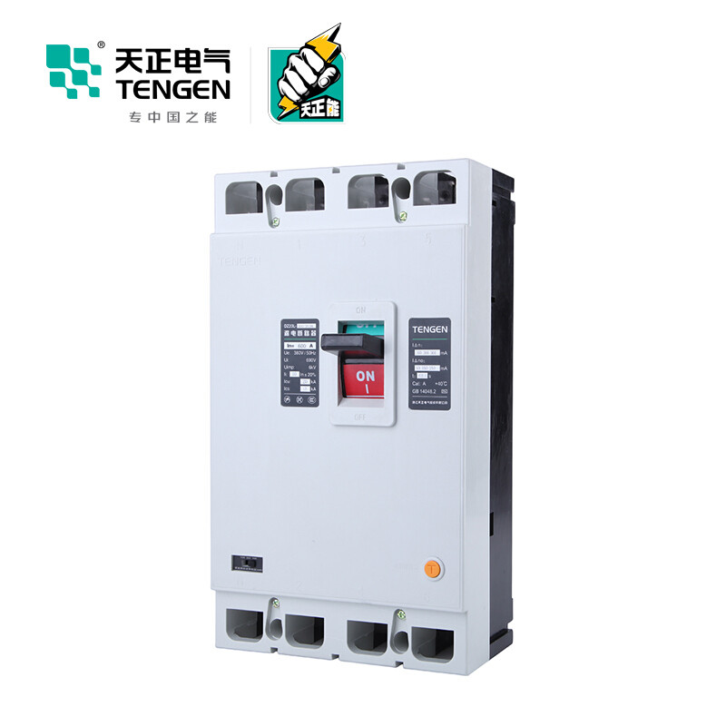 天正电气 DZ20L-600 20KA 热磁式 600A 4P 手动固定式380V 01020020648塑壳漏电断路器