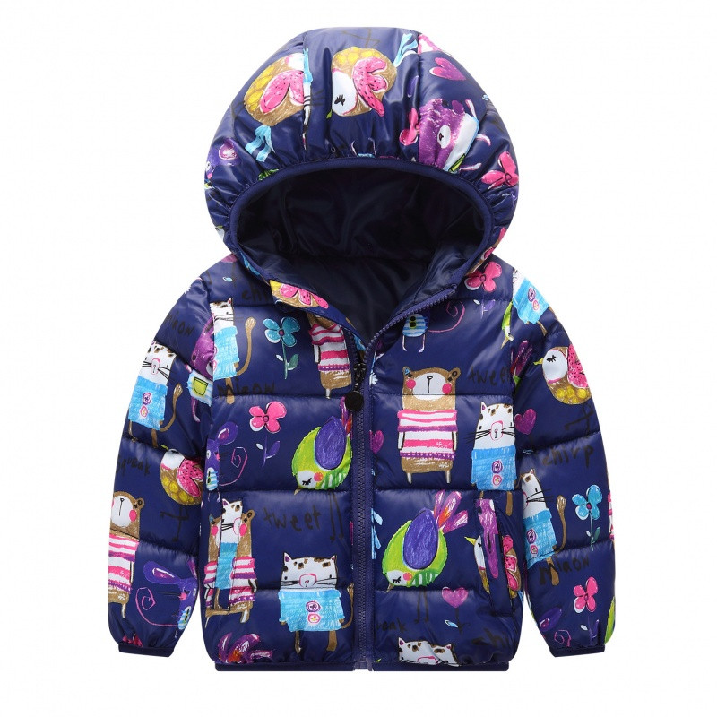 儿童棉服男女童冬装童装棉袄短款外套1-3-5-7岁宝宝衣服加厚棉衣 130 藏青色