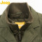 JEEP/吉普男士美式休闲修身版间棉外套棉服 JW15WJ231 54 卡其色R4
