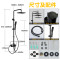 罗勒ROHEUR 全铜体黑色淋浴花洒套装磨砂哑光黑北欧混水阀挂墙式花洒卫浴三出水花洒可升降淋雨沐浴器增压喷头淋雨沐浴花洒 哑黑色三功能圆形（豪华款）