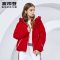 波司登BOSIDENG冬装运动羽绒服女2018新款女士短款时尚宽松外套B80142006_1 165/88A 中国红1215
