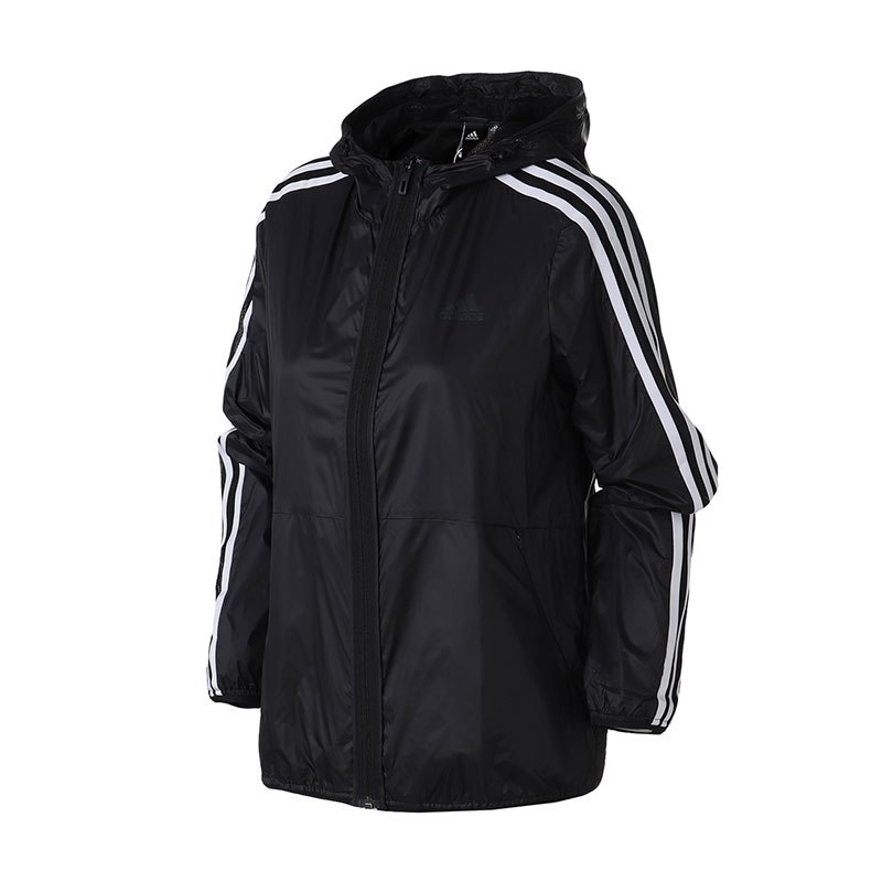 【自营】adidas阿迪达斯女子外套夹克连帽休闲运动服DW4239 XL DW4241黑色