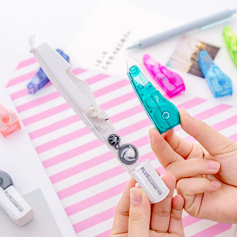 日本plus普乐士修正带替芯初中生大容量学生多功能改正带涂改带芯 浅