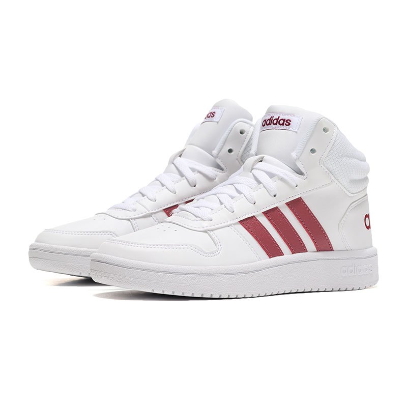 【自营】adidas阿迪达斯NEO女运动休闲板鞋B42101 B42101亮白+神秘宝石红 44.5码
