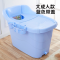洗澡桶塑料特大号沐浴桶带盖家用儿童浴盆泡澡桶塑料浴缸绿色适合身高1.75米 天蓝色适合身高1.75米