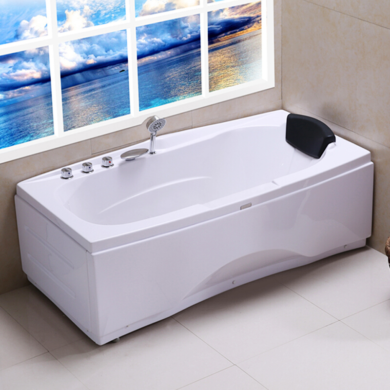 浴缸1.4m亚克力浴缸独立式浴缸亚克力浴池K8060174*86/双靠枕/冲浪&asymp_0 1490*730*625 默认尺寸