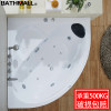 亚克力浴缸三角扇形小卫生间按摩冲浪浴缸家用嵌入式欧式浴盆池 空缸配置 ≈1.3m