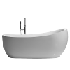 浴缸家用卫生间情侣亚克力独立式欧式贵妃浴缸浴盆1.5-1.8米 白色冲浪版 &asymp1.6M