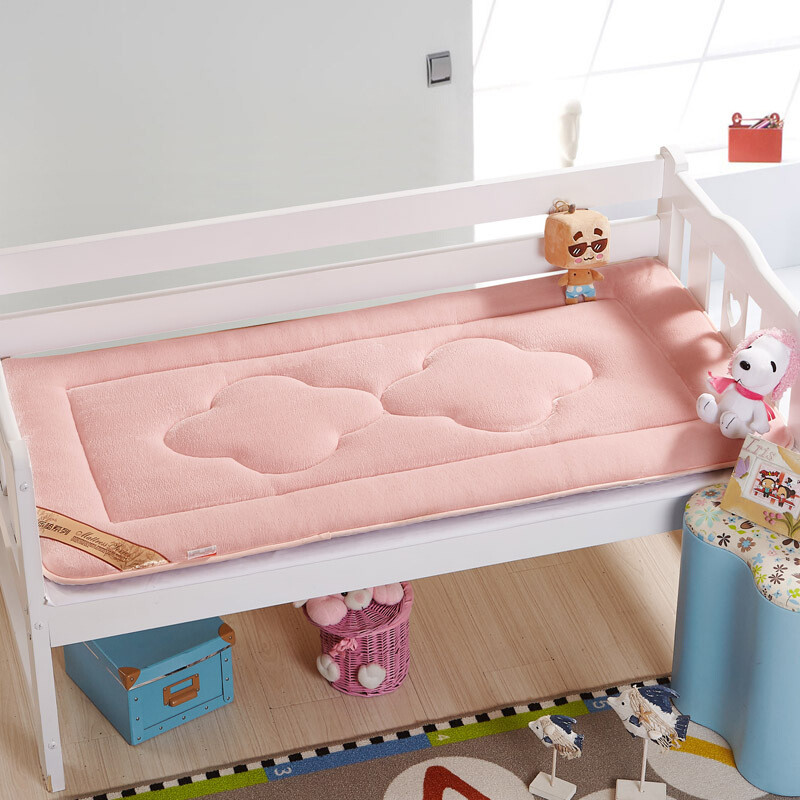 可定做儿童幼儿园床垫婴儿午睡垫褥小床褥冬夏两用床垫被60120_35 100*200 粉红色