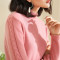 2018女士秋冬新款羊绒衫100%纯山羊绒衫加厚打底衫修身针织衫毛衣 S 皮粉色