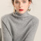 羊毛衫女套头加厚高领短款纯色毛衣秋冬季羊绒打底衫韩版针织 XL 中灰色