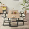 A家家具 北欧风格实木餐桌餐椅组合长方形创意简约现代餐桌BY205