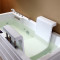 亚克力老人缸防滑无障碍淋浴泡澡多功能按摩浴缸Q375 空缸+五件套+座椅（左裙） ≈1.5M