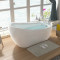 浴缸欧式贵妃小户型独立式家用卫生间1.4m-1.8米一体亚克力 全白水底泡泡 ≈1.6M