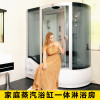 新款整体淋浴房整体浴室卫生间玻璃隔断一体式淋浴房浴缸双用浴室_2 120x85白色右群