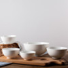 景德镇骨瓷餐具饭碗面碗纯白陶瓷碗6英寸奥式碗