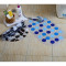 PVC浴室防滑垫防滑带吸盘地垫无味环保卫生间地垫蓝色圆点39*69cm_1_4 蓝色小花