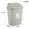 垃圾桶大号塑料材质方形底部加高加厚摇盖设计厨房家用垃圾桶_2_7 65L带盖烟灰色