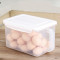 保鲜盒塑料透明可视带盖大号居家冰箱食品水果保鲜储物冷冻盒_1_5 卡扣式白色小号