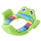 坐便器彩色造型创意两侧护翼可节脚垫儿童马桶圈幼儿坐便器 绿色+1马桶垫