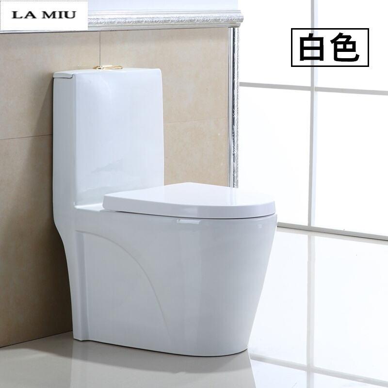 新款彩色墙排马桶家用座便器陶瓷彩金200/250/350坑距坐便器 其他/other 【白色】抗菌智洁釉+脲醛盖板