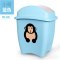 创意垃圾桶家用客厅卧室可爱儿童小卡通大号有盖带盖塑料垃圾筒箱多款多色多功能家用垃圾收纳清洁_1 小号蓝色