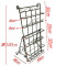 杂志架铁艺简约报刊架书报架落地壁挂儿童绘本架展示架宣传架通用简约架类书报架 壁挂两层黑色（加固版）