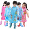 儿童雨衣男童幼儿园雨鞋套装小孩小学生防水女童宝宝带书包位雨披_12 粉色卡通专利款