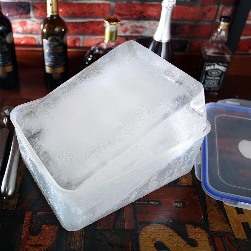 大冰块模具盒制冰盒5.3升酒吧用具冻冰盒硬冰盒保鲜盒密封盒_2 默认颜色