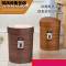 韩式家用杂物桶木纹圆形垃圾桶摇盖木头色收纳筒木质地板多色多款生活日用家庭清洁清洁用品清洁工_1 7升浅色有盖+垃圾袋