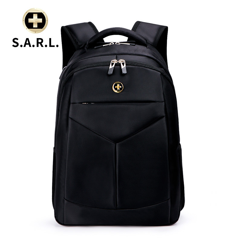 S.A.R.L瑞士双肩包大容量休闲书包男女通用旅行包15.6寸电脑包背包 尼龙