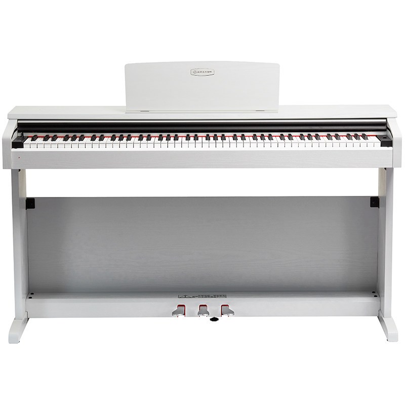 珠江艾茉森电钢琴88键重锤专业家用初学考级数码智能电子钢琴V03 玫瑰白
