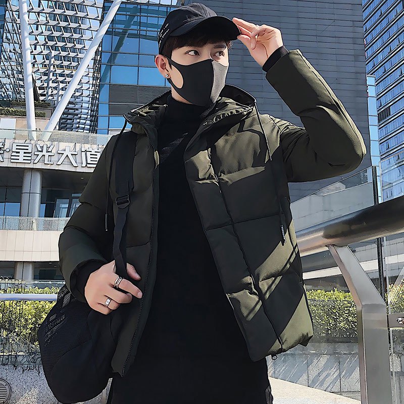 韦斯普 2018冬季新款男士棉衣男加厚棉服冬装连帽棉袄时尚男装外套B882 4XL 军绿色