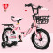 凤凰(FENGHUANG)儿童自行车2-3-4-6-7-8-9-10岁宝宝脚踏单车男孩女孩小孩童车 凤凰蓝-闪光轮座垫款（送赠品）14寸