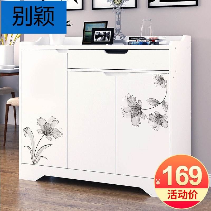别颖鞋柜简约现代厅柜家用玄关柜简易经济型储物柜仿实木省空间鞋架 A款90cm欣欣向荣