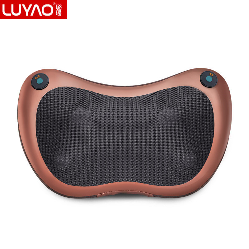 璐瑶(LUYAO)按摩枕 LY-9706三十六头红色双键典雅版 磁疗法 红外线疗法 揉捏按摩家车两用 定时功能 背部颈部