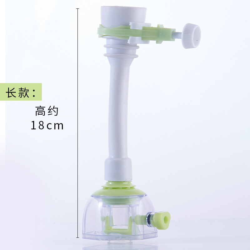 延伸加长水龙头防溅自来水洗菜塑料喷头花洒头厨房花洒接水管器 18长款绿色