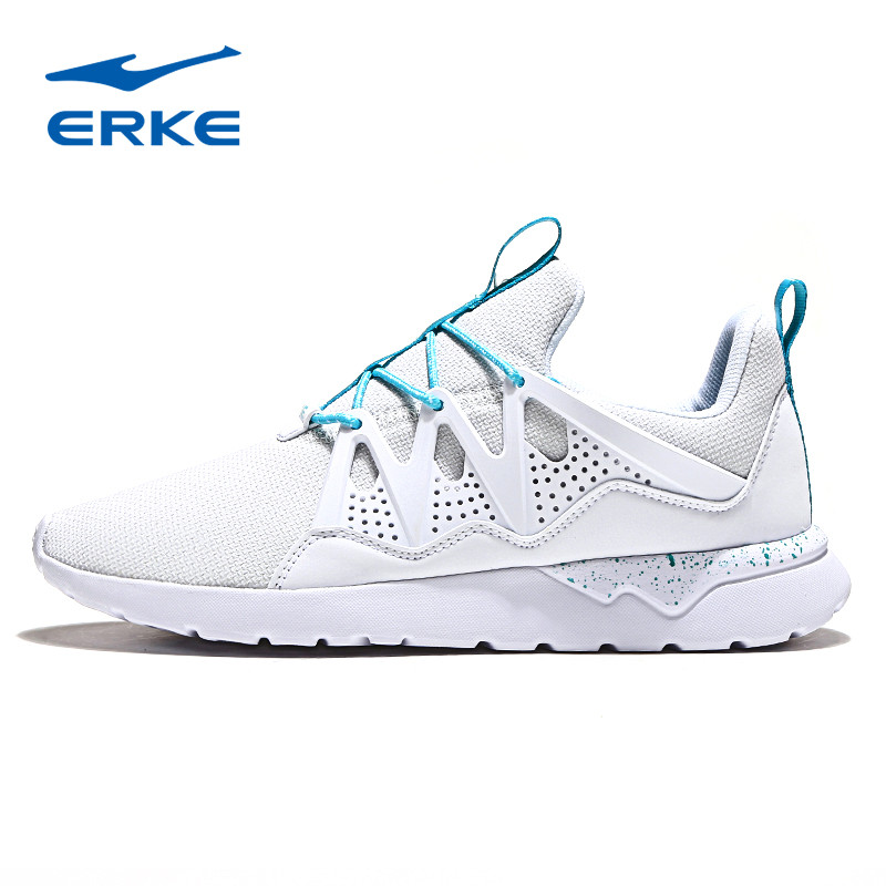 鸿星尔克（ERKE）女鞋休闲鞋休闲舒适缓震耐磨运动休闲鞋女52118302238 正白 40码