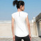 健身T恤女纯色短袖瑜伽服吸汗速干衣跑步运动短袖_1_5 S（适合80-98斤） 白色