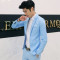 伊则新款时尚休闲韩版单西男服西装外套青少年西装男外套X08 酒红色 L