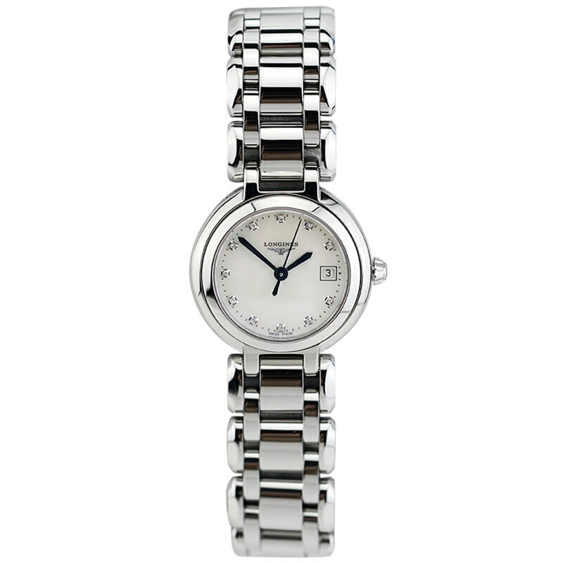 LONGINES 浪琴心月系列钢带女士石英表L8.110.4.87.6